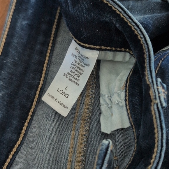 Maurices Mid Rise Dark Wash Skinny Jeans in Deep Blue Size Large Long - Picture 5 of 8